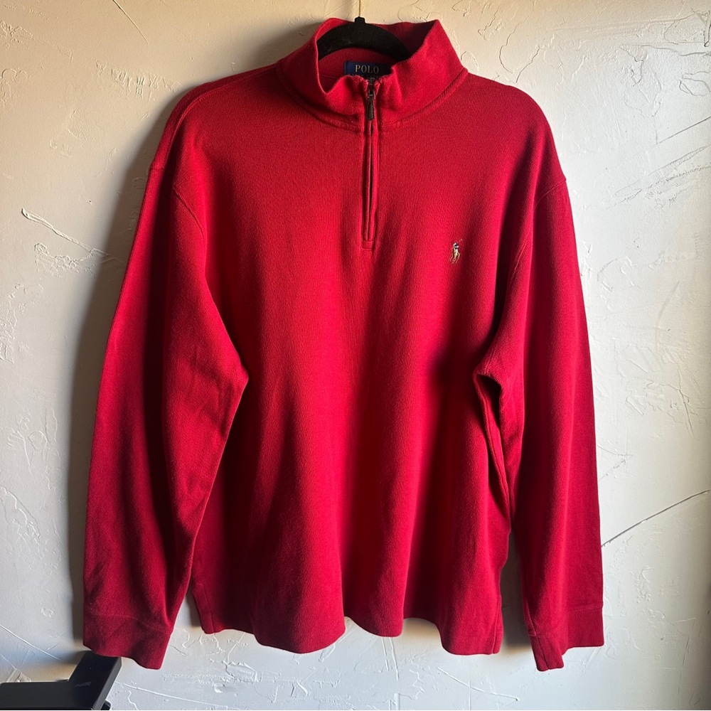 Ralph Lauren Polo Estate Rib Quarter‎ Zip Pullover Prep Old Money Academia Sz L